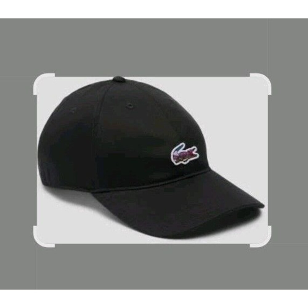 Lacoste Unisex Landscape Crocodile Cap Cotton Black Onesize